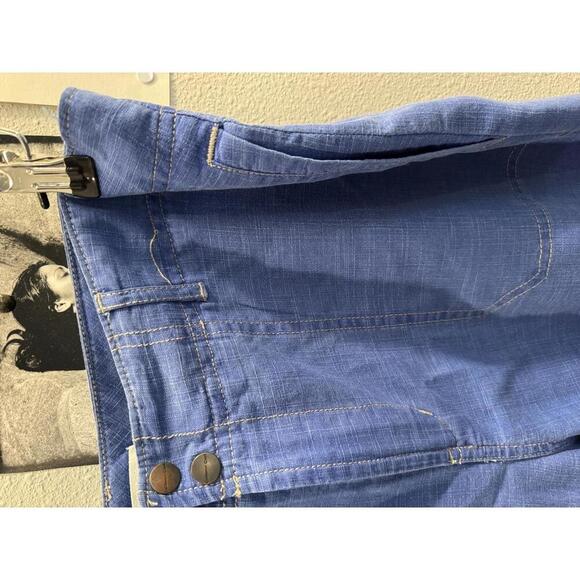 Coldwater Creek- Blue Pants with Pockets and Roll Up Snaps- Size 14 - Picture 2 of 8